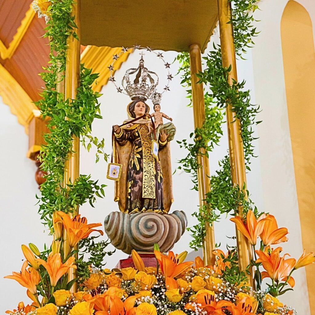 Imagem de Nosso Senhora do Carmo tombada pela Prefeitura Municipal de Luminárias em 2006.