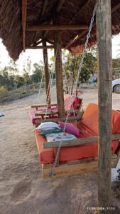 Gazebo para descanso no Rancho da Fumaça