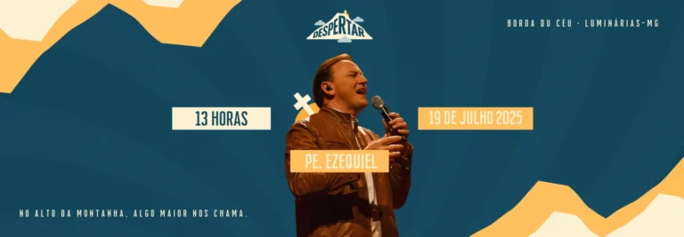 Banner Despertar no Borda du Céu 2025 em Luminárias com Padre Ezequiel