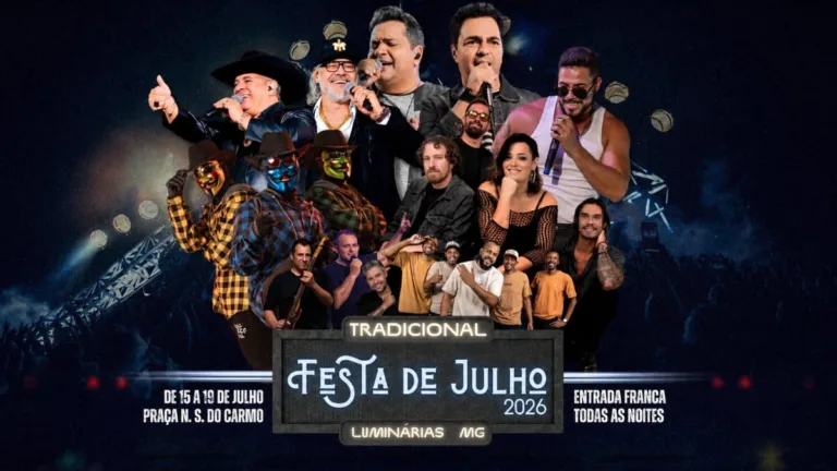 Banner Tradicional festa de Julho de Luminárias 2026